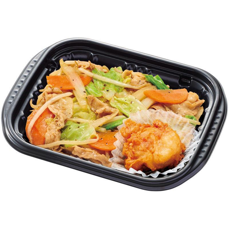肉野菜炒め唐揚おかず