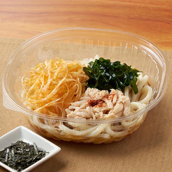 【関東・関西】蒸し鶏とラー油ネギの冷しぶっかけうどん