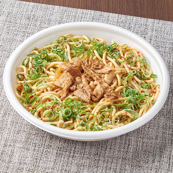 大盛太麺！豚肉とねぎのガーリック醤油パスタ