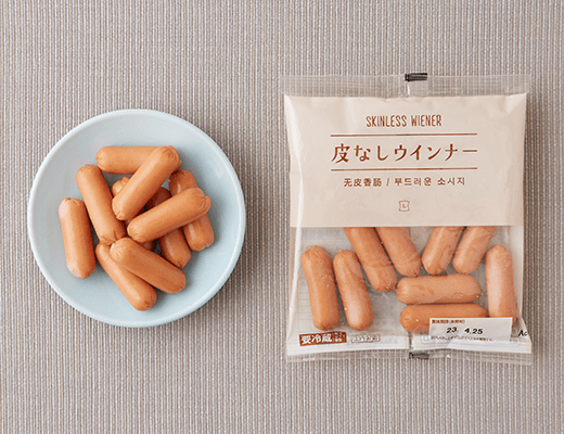 皮なしウインナー