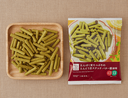たんぱく質たっぷりのえんどう豆スナックバター醤油味