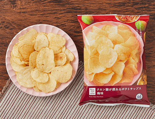クエン酸が摂れるポテトチップス梅味