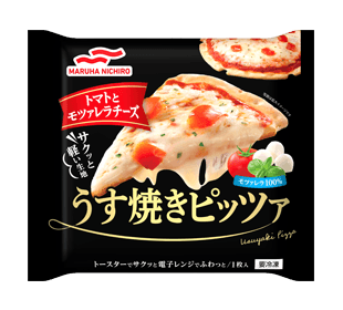 うす焼きピッツァトマトとモツァレラチーズ