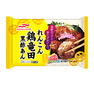 れんこん鶏竜田黒酢あん