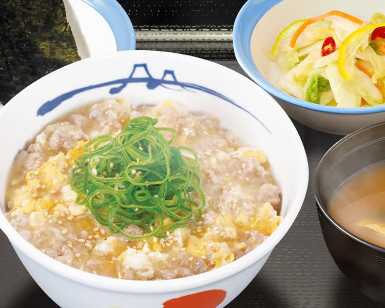 得朝鶏そぼろたまご丼並盛