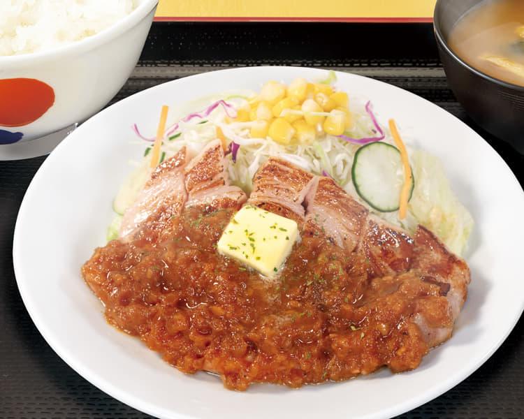 国産雪国育ち厚切りトンテキ定食シャリアピンソース単品
