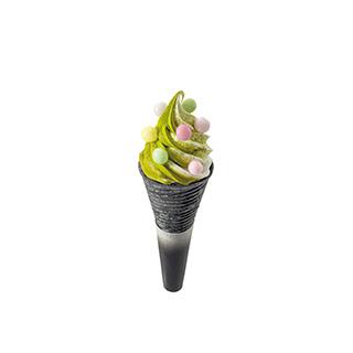 しあわせおいりの濃いお抹茶ソフトクリーム(ミックス)