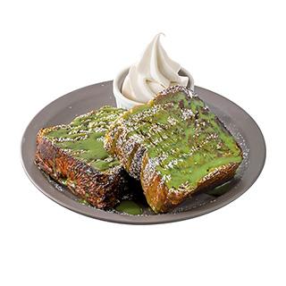 抹茶香るデニッシュフレンチトースト～お抹茶ソフト添え～