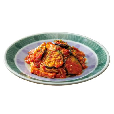 ０６厚切りベーコンとトロトロなすのトマトソース