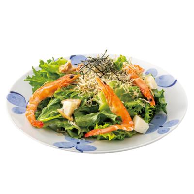 有頭海老と帆立ちりめんじゃこの和風サラダ
